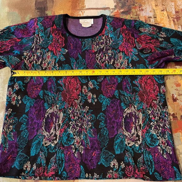 TRADITIONS - Vintage Floral Special Occasion Sweate - Picture 8 of 16